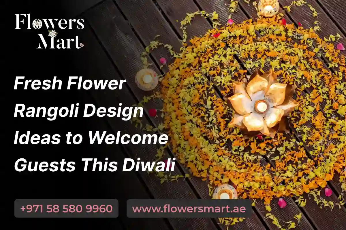 Fresh Flower Rangoli Design Ideas to Welcome Guests This Diwali