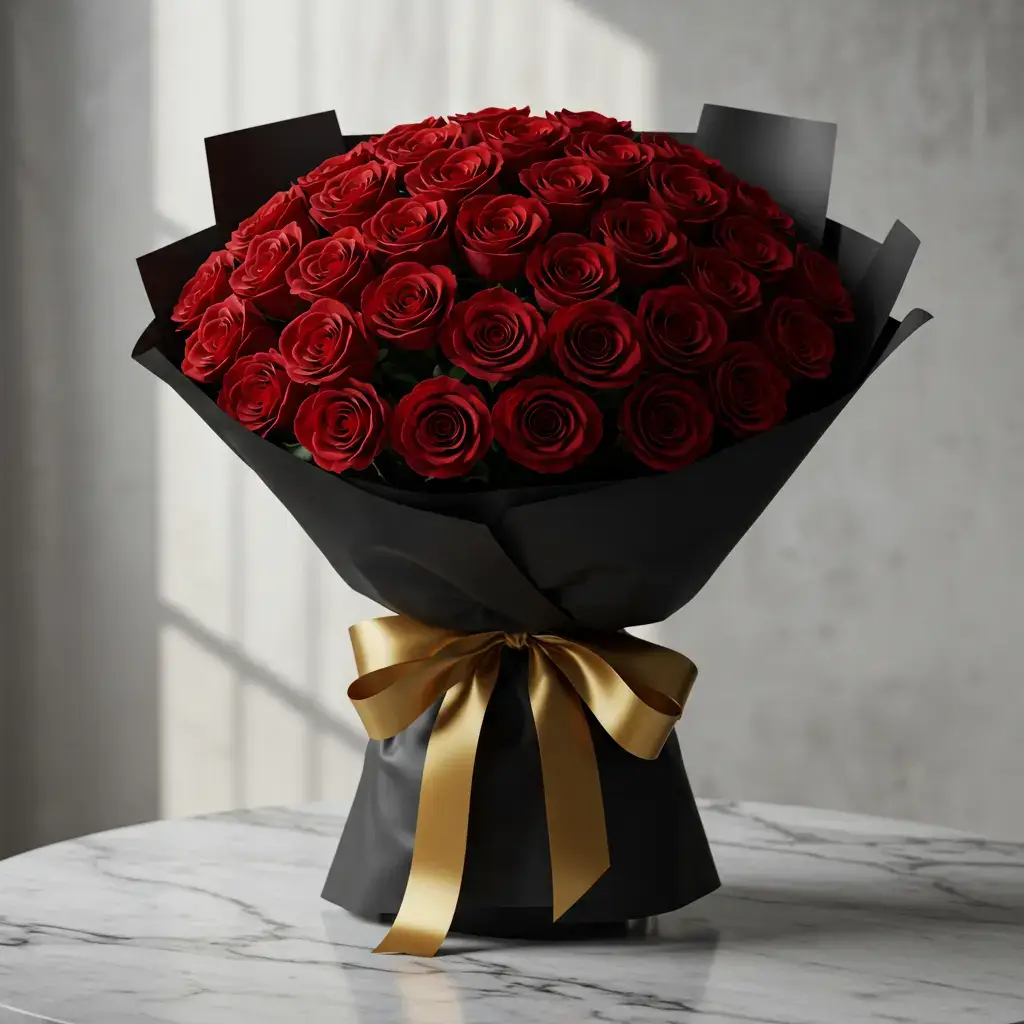 The Signature flower bouquet with roses and lilies