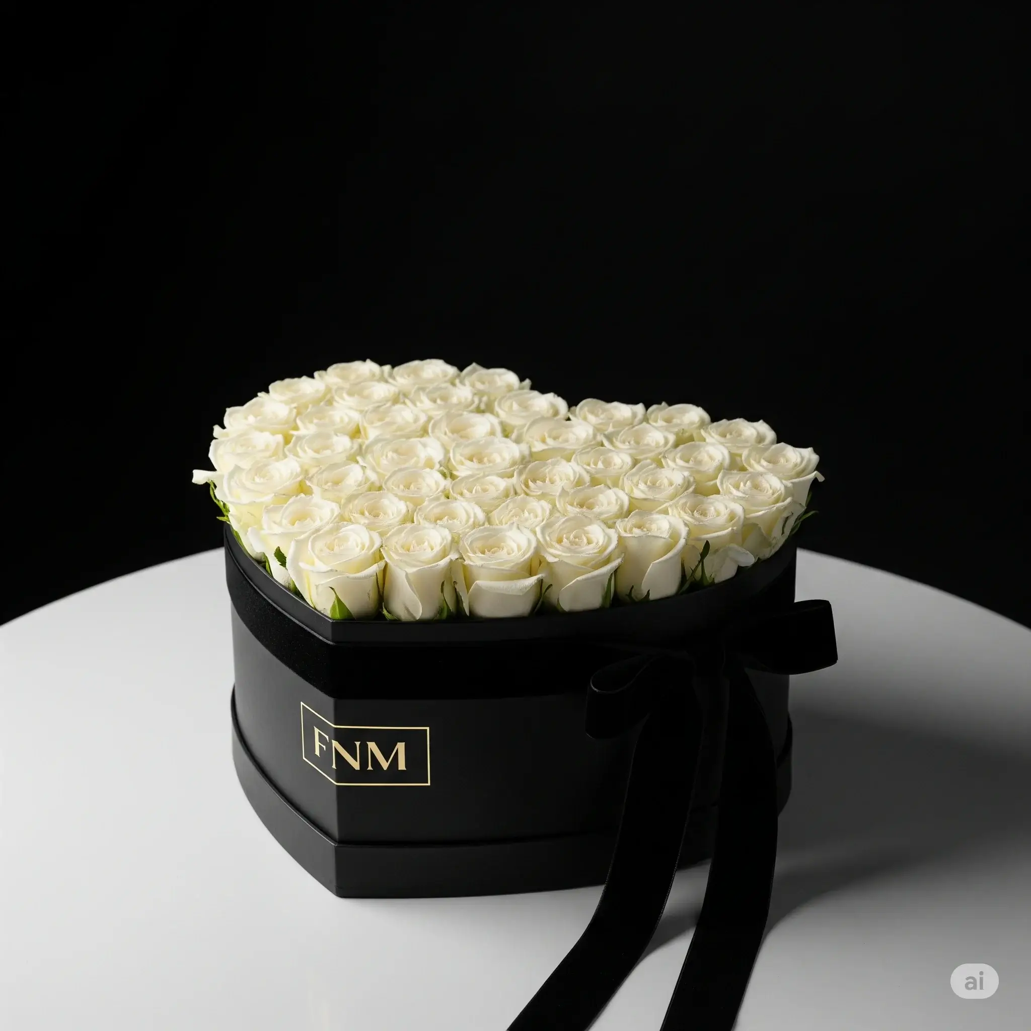 Fresh White Roses Box
